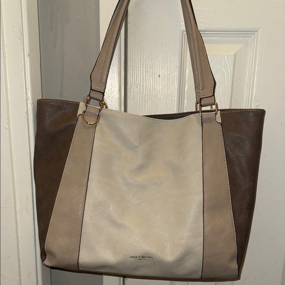 Charming Two-Tone Tote Bag